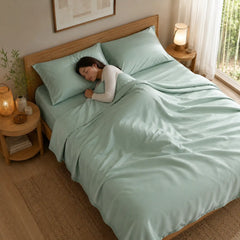Bamboo Sheet Set Organic Bamboo & Oeko-Tex Certified Soft Sleep Comfort perspective