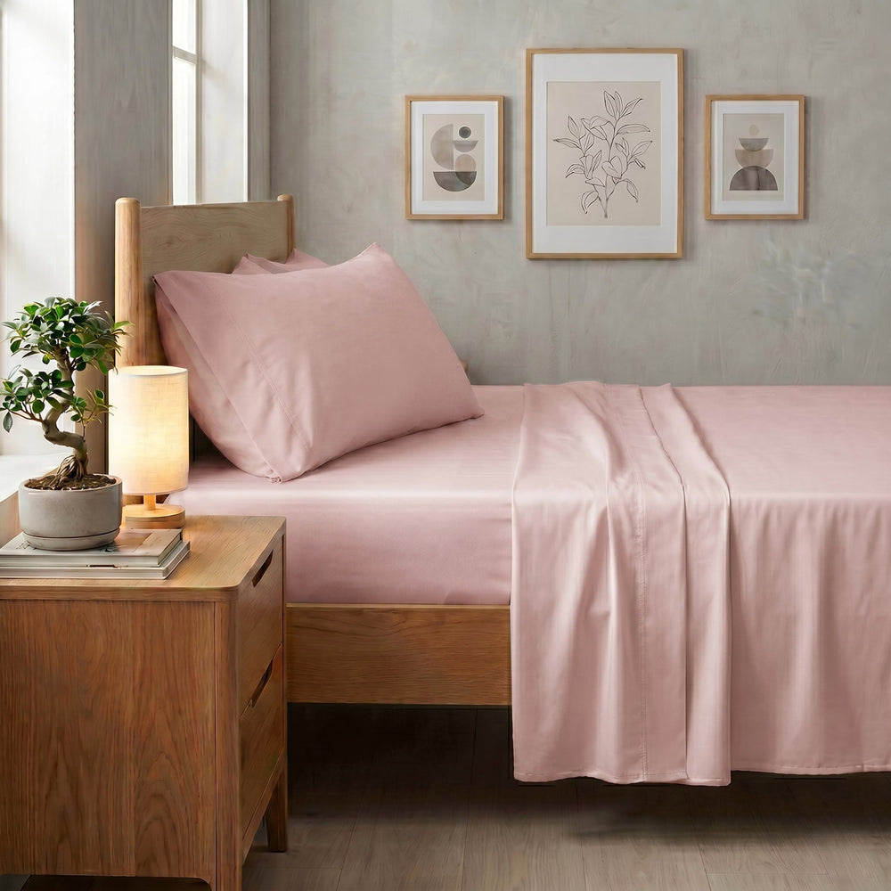TENCEL Lyocell Sheet Set 4-Piece Moisture-Wicking All-Season Sleep Media 126