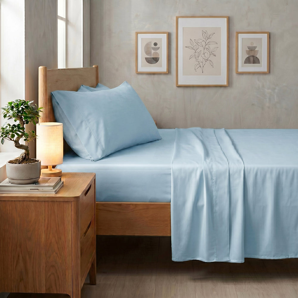 TENCEL Lyocell Sheet Set 4-Piece Moisture-Wicking All-Season Sleep Media 175