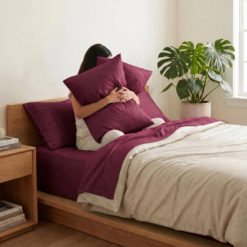 TENCEL Lyocell Sheet Set 4-Piece Moisture-Wicking All-Season Sleep
