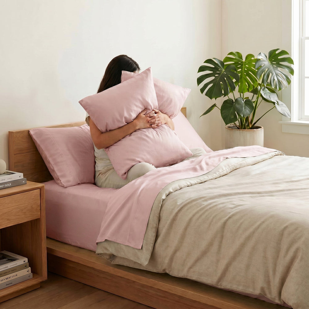 TENCEL Lyocell Sheet Set 4-Piece Moisture-Wicking All-Season Sleep Media 118