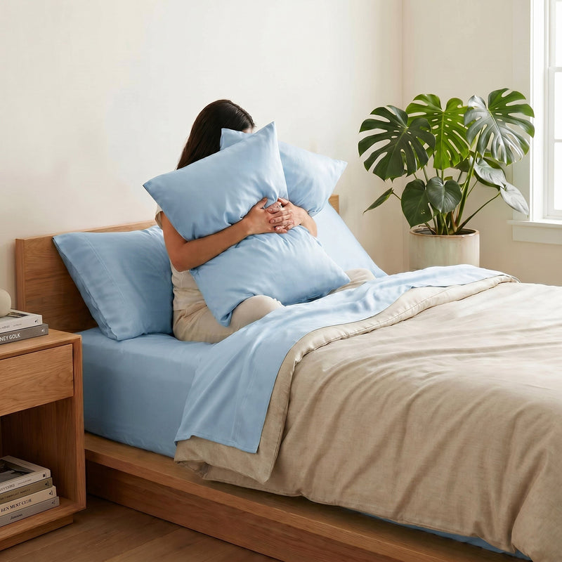 TENCEL Lyocell Sheet Set 4-Piece Moisture-Wicking All-Season Sleep