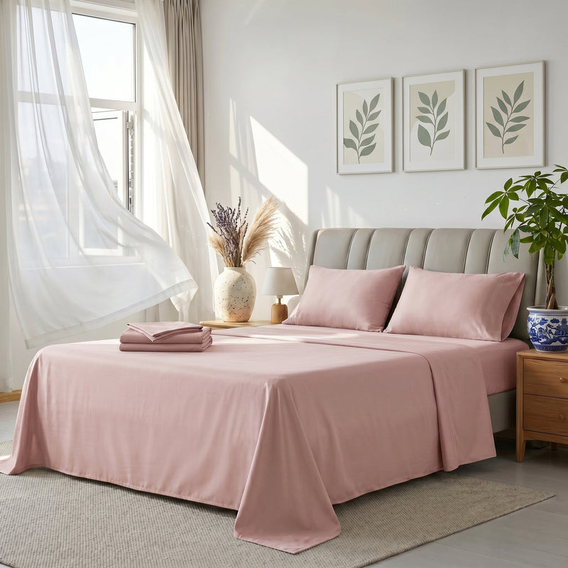 TENCEL Lyocell Sheet Set 4-Piece Moisture-Wicking All-Season Sleep