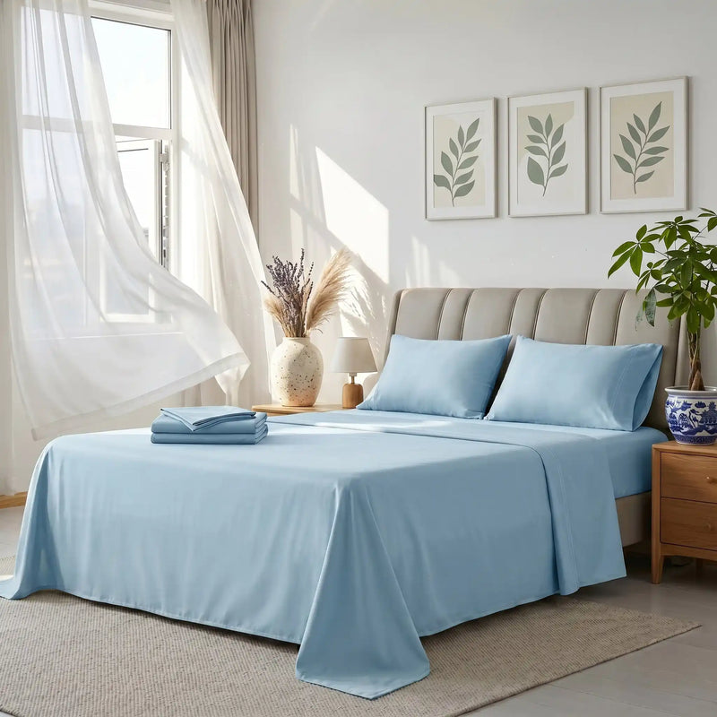 TENCEL Lyocell Sheet Set 4-Piece Moisture-Wicking All-Season Sleep