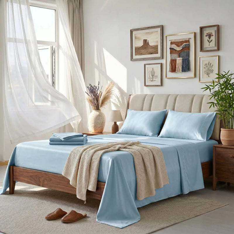 Bamboo Sheet Set Organic Bamboo & Oeko-Tex Certified Soft Sleep Comfort