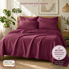 TENCEL Lyocell Sheet Set 4-Piece Moisture-Wicking All-Season Sleep perspective