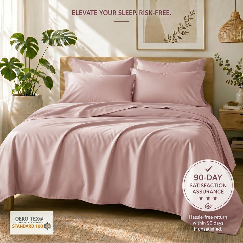 TENCEL Lyocell Sheet Set 4-Piece Moisture-Wicking All-Season Sleep