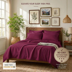 Bamboo Sheet Set Organic Bamboo & Oeko-Tex Certified Soft Sleep Comfort perspective