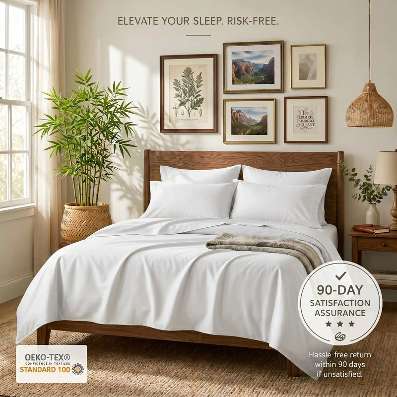 Bamboo Sheet Set Organic Bamboo & Oeko-Tex Certified Soft Sleep Comfort