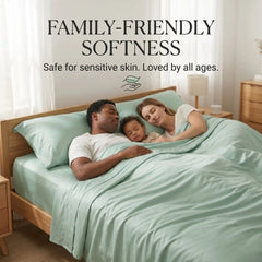 Bamboo Sheet Set Organic Bamboo & Oeko-Tex Certified Soft Sleep Comfort perspective