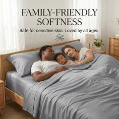 Bamboo Sheet Set Organic Bamboo & Oeko-Tex Certified Soft Sleep Comfort perspective
