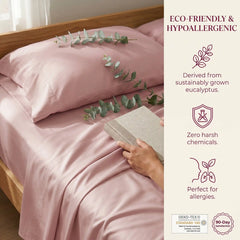 TENCEL Lyocell Sheet Set 4-Piece Moisture-Wicking All-Season Sleep perspective