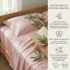 Bamboo Sheet Set Organic Bamboo & Oeko-Tex Certified Soft Sleep Comfort perspective