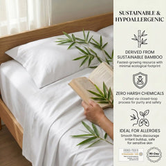 Bamboo Sheet Set Organic Bamboo & Oeko-Tex Certified Soft Sleep Comfort perspective