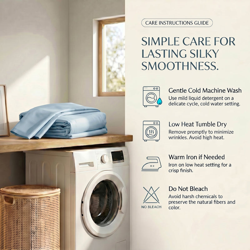 TENCEL Lyocell Sheet Set 4-Piece Moisture-Wicking All-Season Sleep