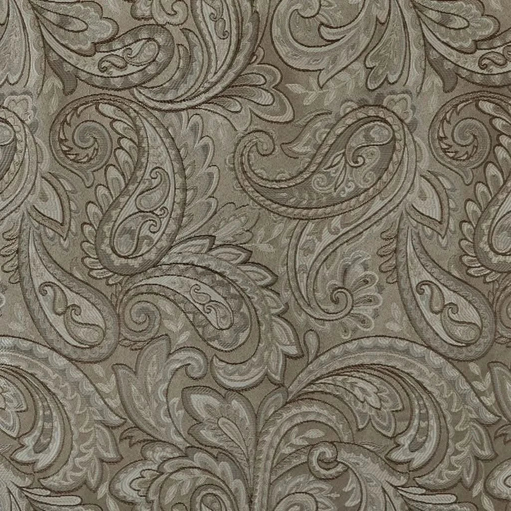 Jacquard Curtain Panels Polyester Faux Silk Finish Brown Multi For Living Room Media 10