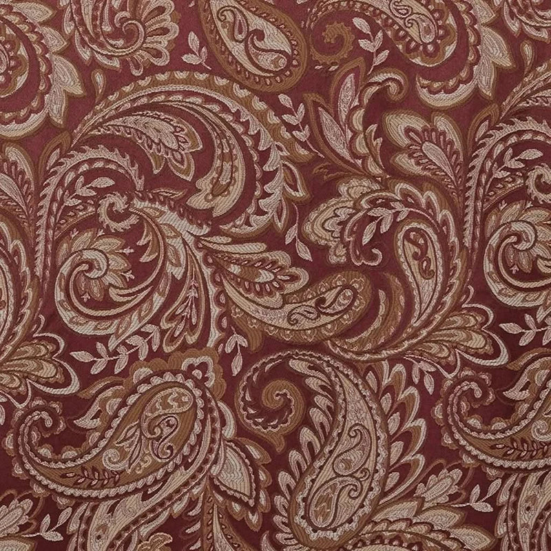 Jacquard Curtain Panels Polyester Paisley Pattern Room Darkening Panel Pair