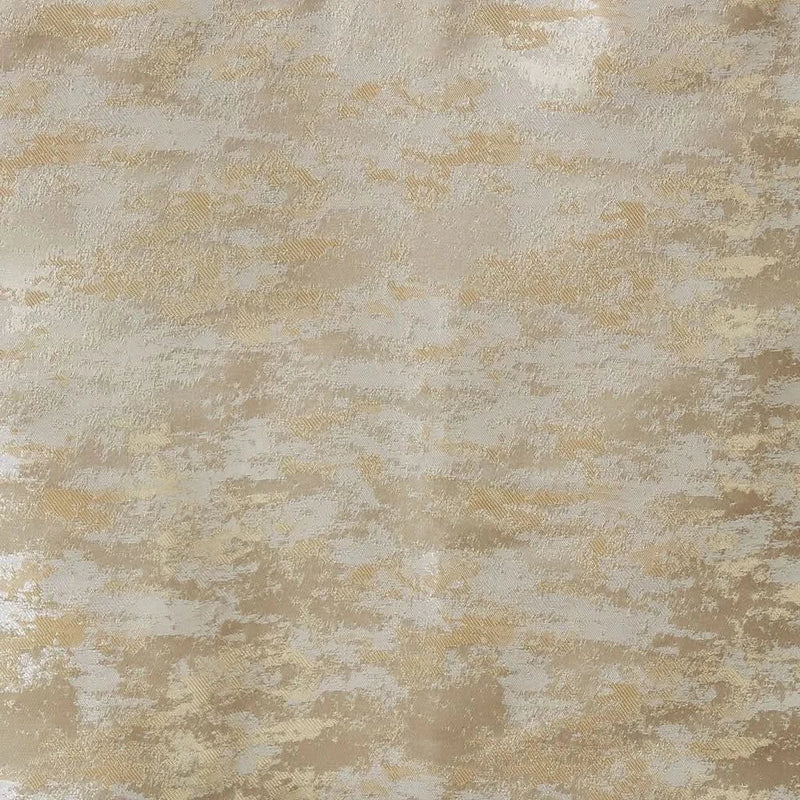 Total Blackout Curtain Panel Jacquard Lined Polyester Gold Marble Pattern
