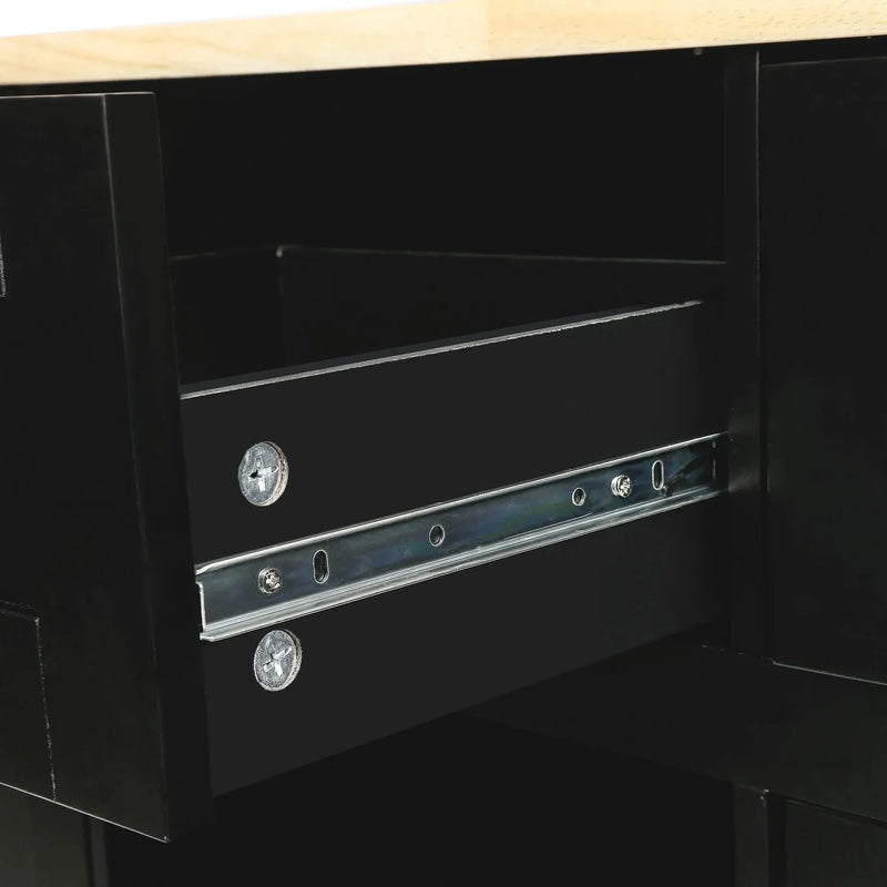 Kitchen Cart Rubber Wood Top Drop Leaf Design Storage Island On Wheels
