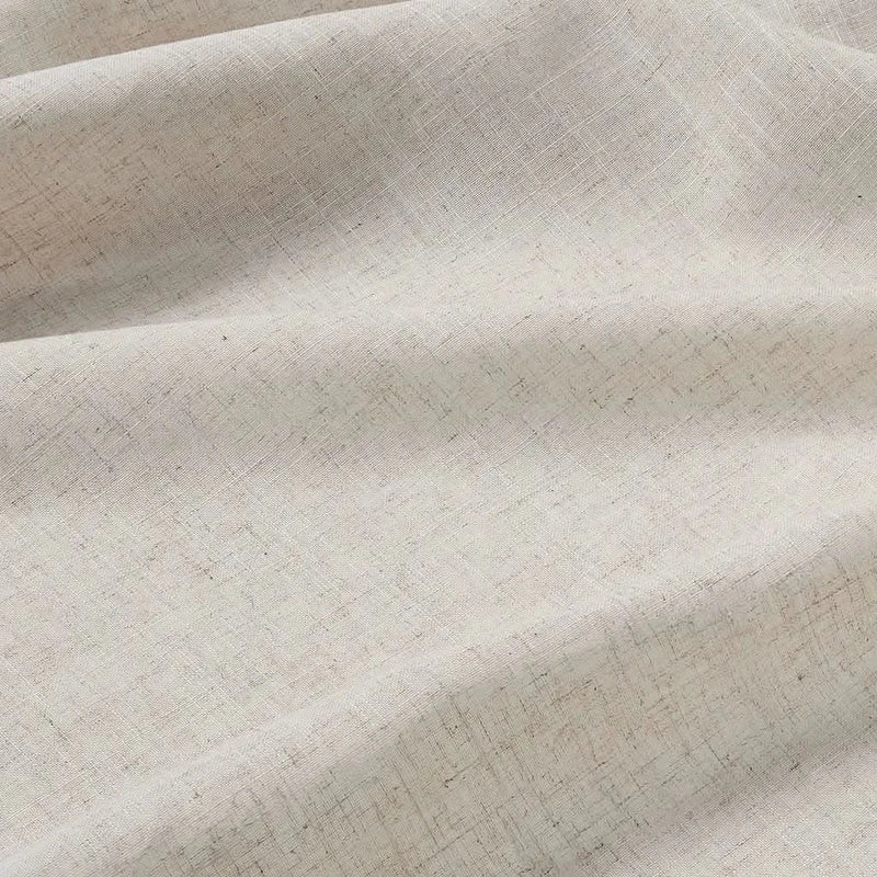 Linen Blend Curtains Polyester Light Filtering Panel Pair For Windows