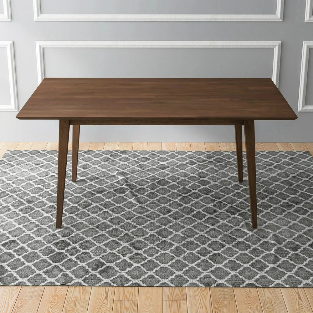 Solid Wood Dining Table Rectangular & Mid Century Modern For Kitchen Media 3