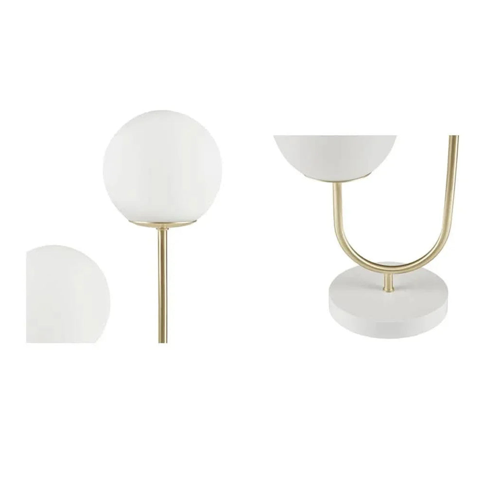 Globe Table Lamp 2 Light Metal Iron Gold Brass Finish Modern Home Accent Media 11