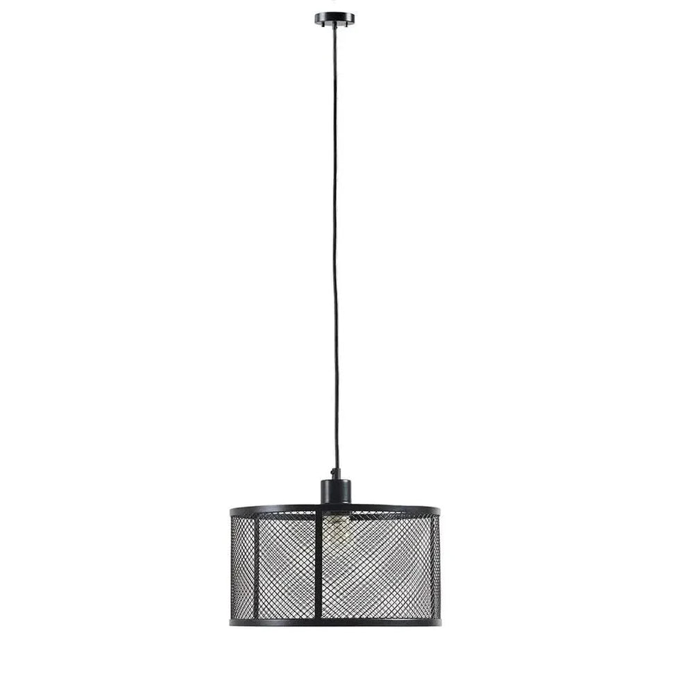 Metal Mesh Pendant Light Iron Black Finish Industrial Ceiling Fixture Media 5