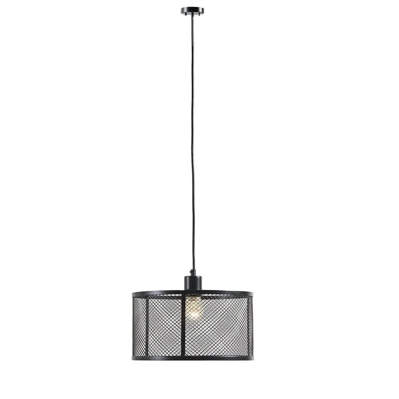 Metal Mesh Pendant Light Iron Black Finish Industrial Ceiling Fixture