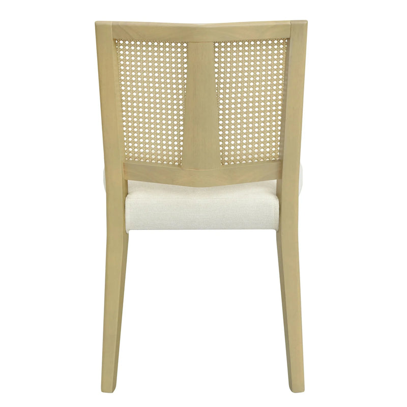 Dining Chair Wood & Fabric Mid Century Set Of 2 For Dining Room Area
