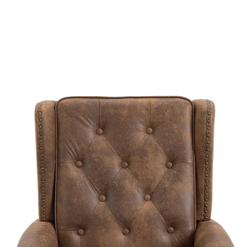 Armchair With Microsuede Upholstery Wood Frame Cozy Living Room Chair