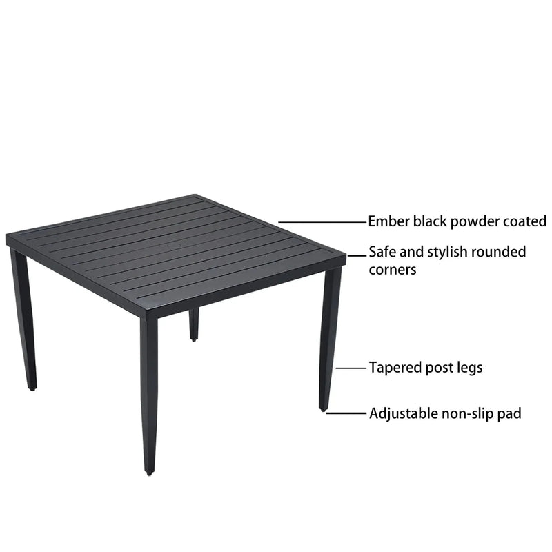 Outdoor Dining Set Aluminium Modern Seats 4 Cushions Included Patio