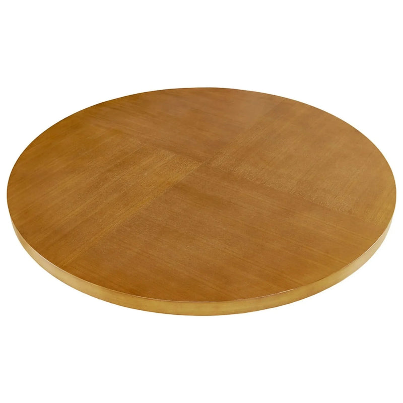Round Dining Table Pecan Wood Veneer 44 Inch Diameter Modern Dining