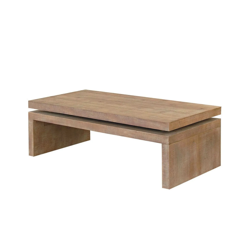 Coffee Table Floating Top Wood Rustic Farmhouse Living Room Centerpiece