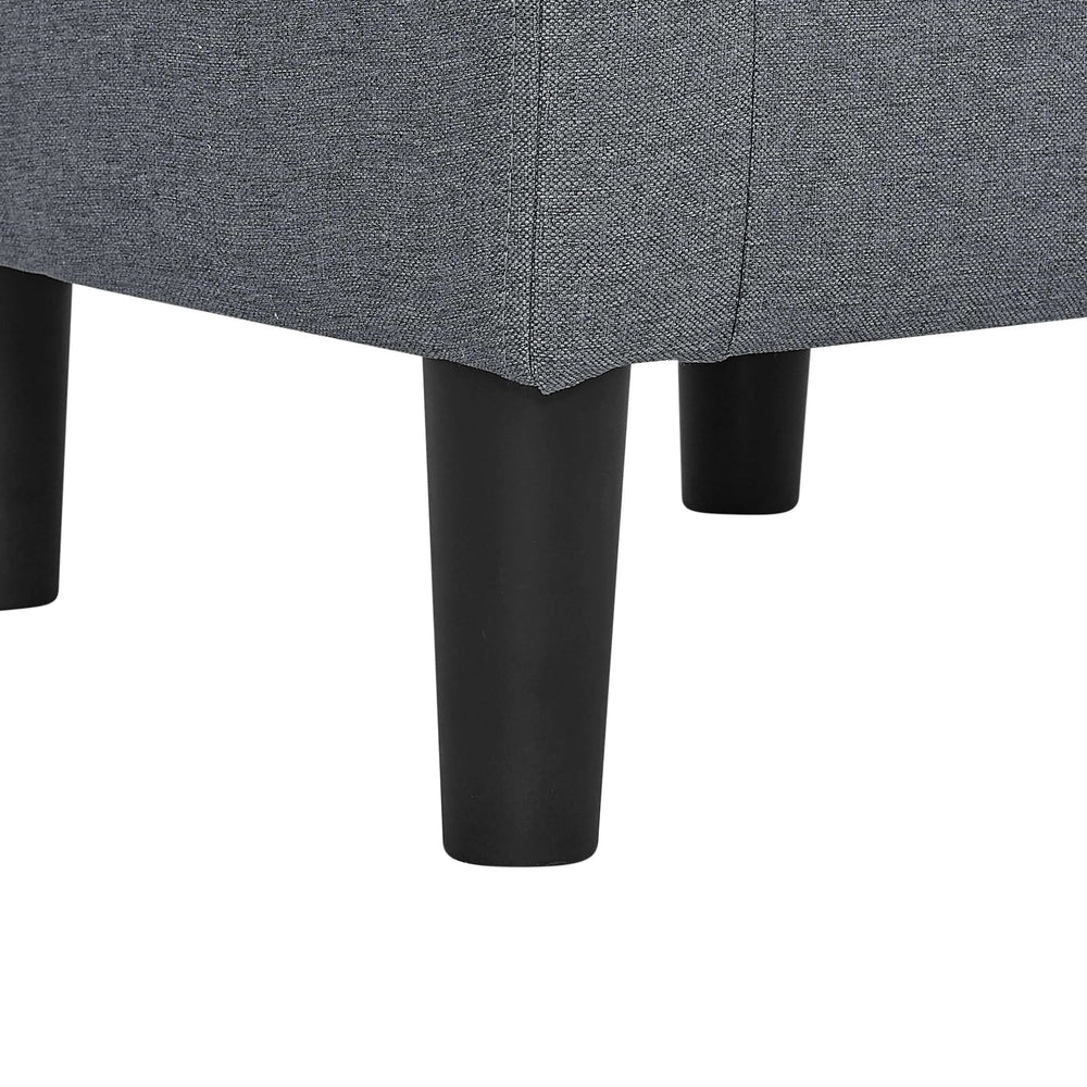 Barrel Chair Polyester Upholstery 25.5 Inch Wide Gray Ottoman Set Media 6
