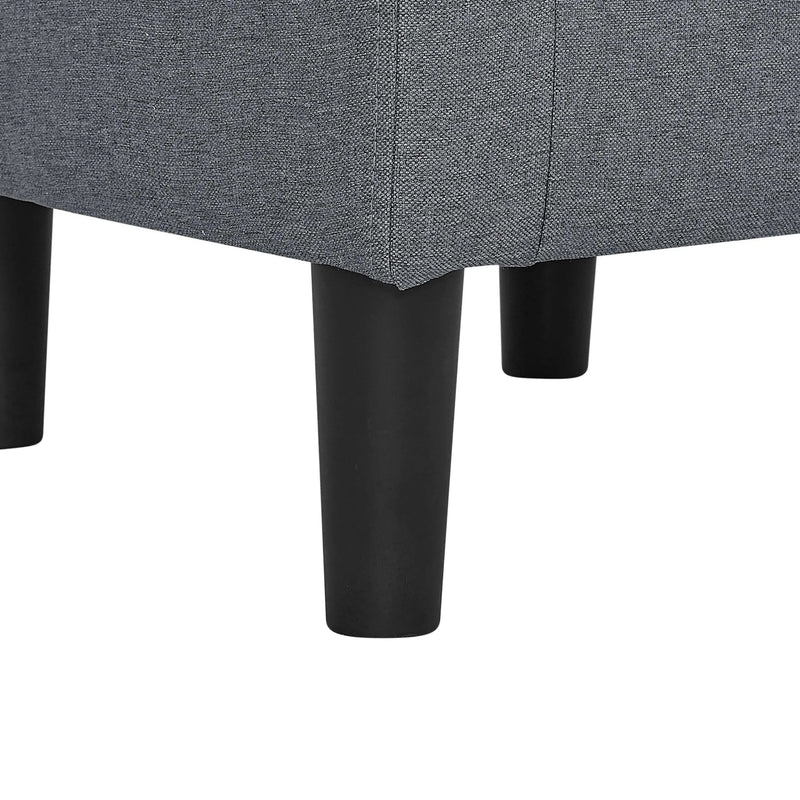 Barrel Chair Polyester Upholstery 25.5 Inch Wide Gray Ottoman Set