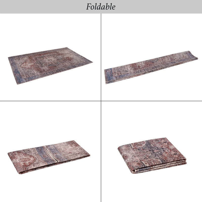 Polyester Chenille Area Rug Washable Six By Nine Feet Modern