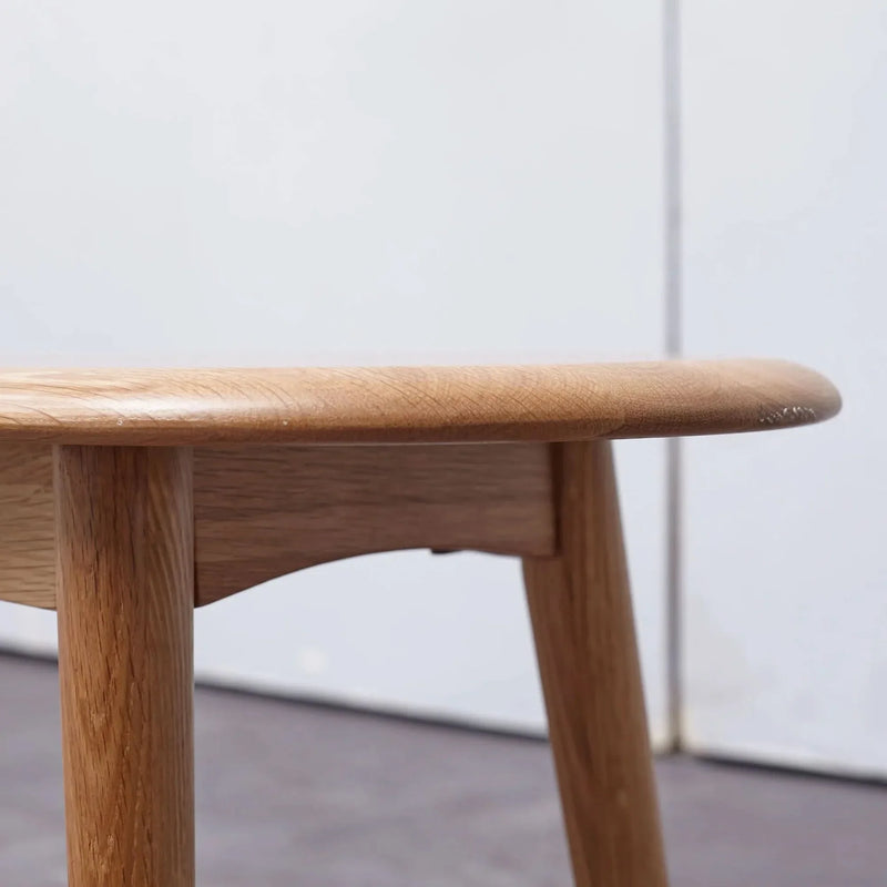 Oak Dining Bench Solid Wood Half Round Design Rustic For Living Room