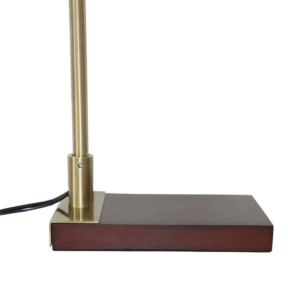 Table Lamp Moonstone Bamboo Lampshade Metal Bronze Base Nordic Style Media 6