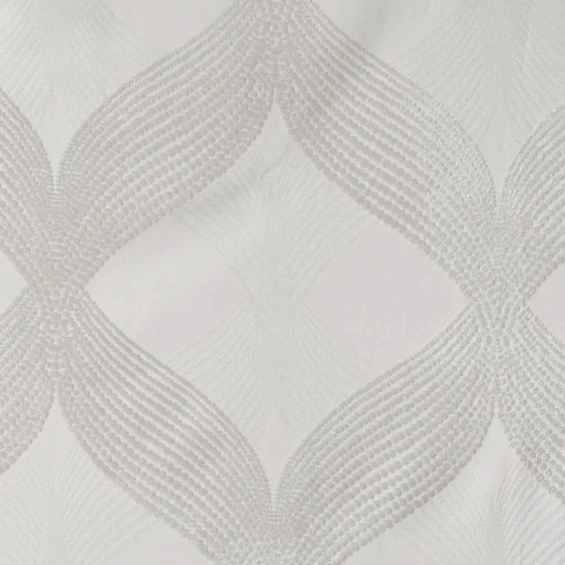 Total Blackout Curtain Panel Polyester Ogee Jacquard Pattern For Living Room