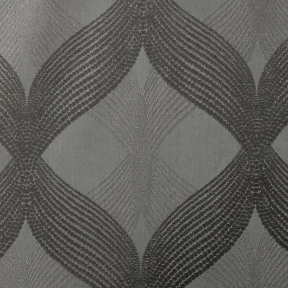Blackout Curtain Panel Polyester Jacquard Ogee Pattern Total Blackout Media 14