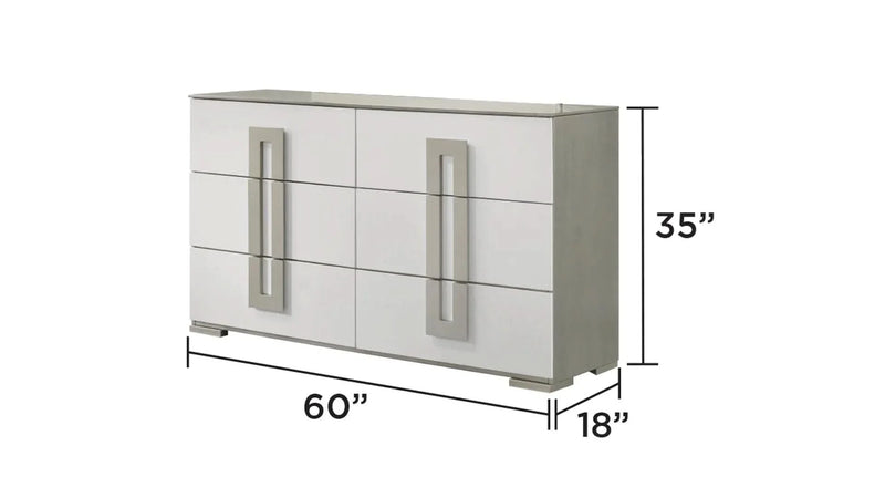 Queen Bedroom Set Wood With LED Headboard 4 Piece Contemporary Style