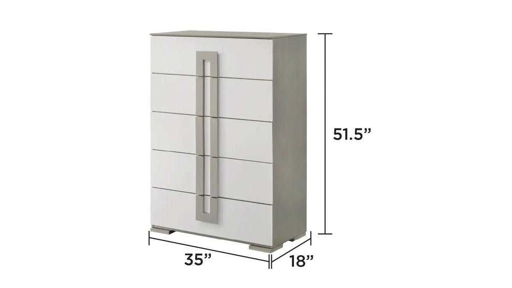 Queen Size Bedroom Set LED Headboard White Wood Finish Contemporary Media 16