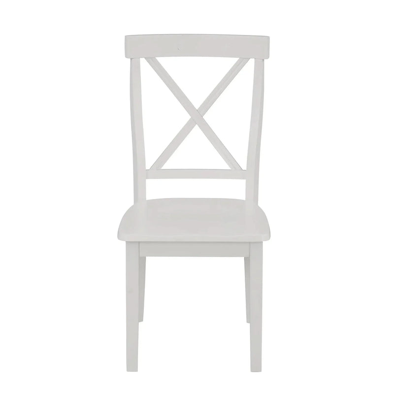 Dining Table Set Solid Wood Round Pedestal & 4 Chairs For 4 People
