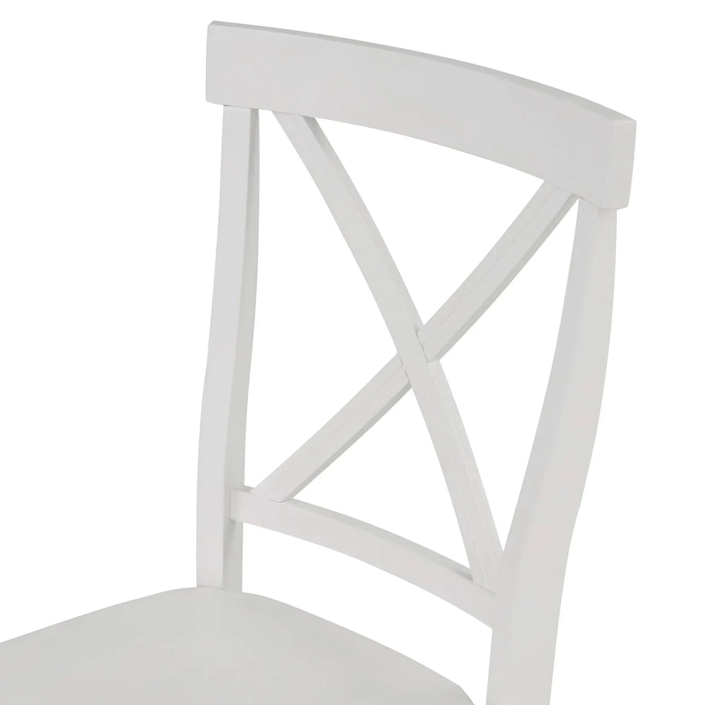 Dining Table Set Solid Wood Round Pedestal & 4 Chairs For 4 People Media 26