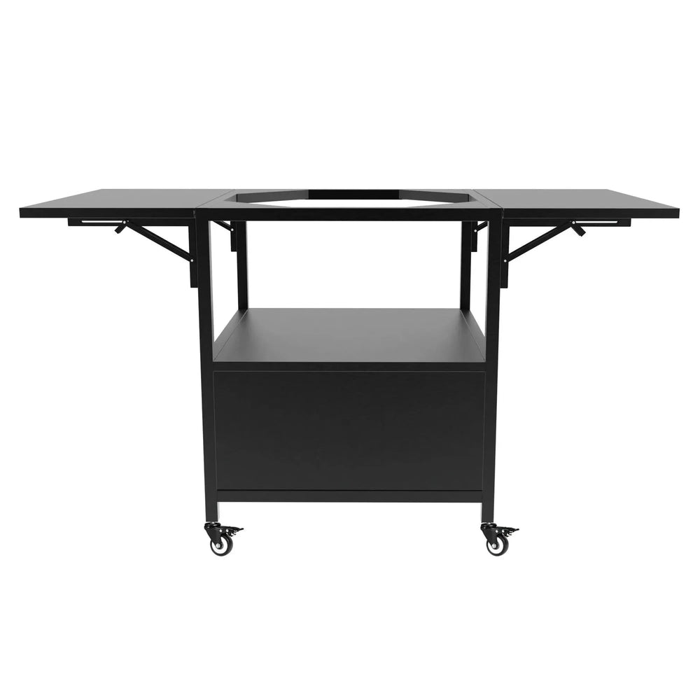 Grill Cart Metal With Folding Panels For Large Egg Grills Outdoor Use Media 11