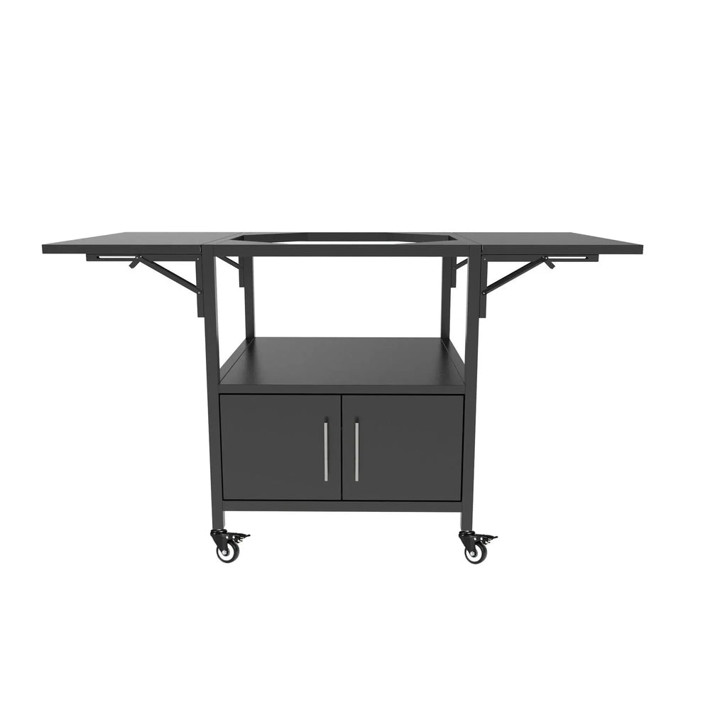 Grill Cart Metal With Folding Panels For Large Egg Grills Outdoor Use Media 1
