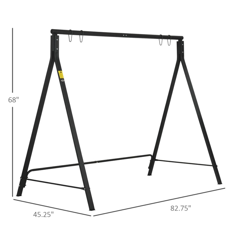 Porch Swing Stand Steel Heavy Duty Outdoor Frame 528 Lbs Capacity