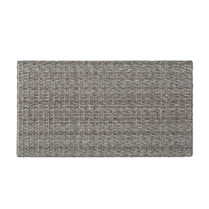 Outdoor Patio Wicker Conversation Sofa Set Rattan Fabric All Weather