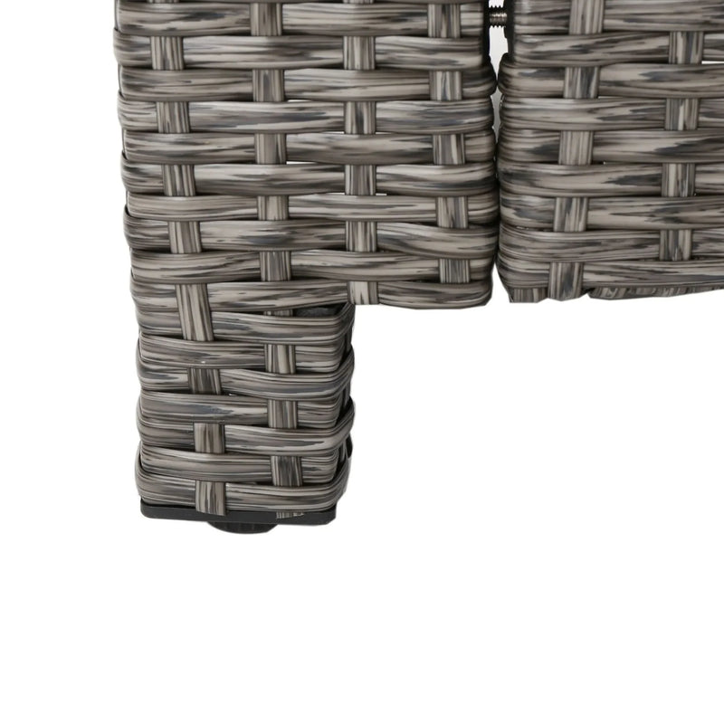 Outdoor Patio Wicker Conversation Sofa Set Rattan Fabric All Weather
