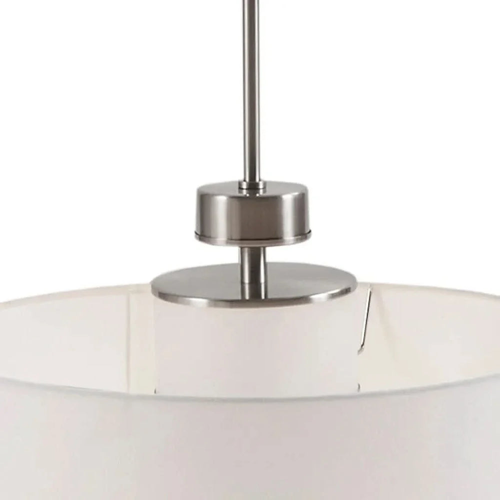 Pendant Light Cotton Shade Drum Pendant Lamp For Living Room Compact Media 2